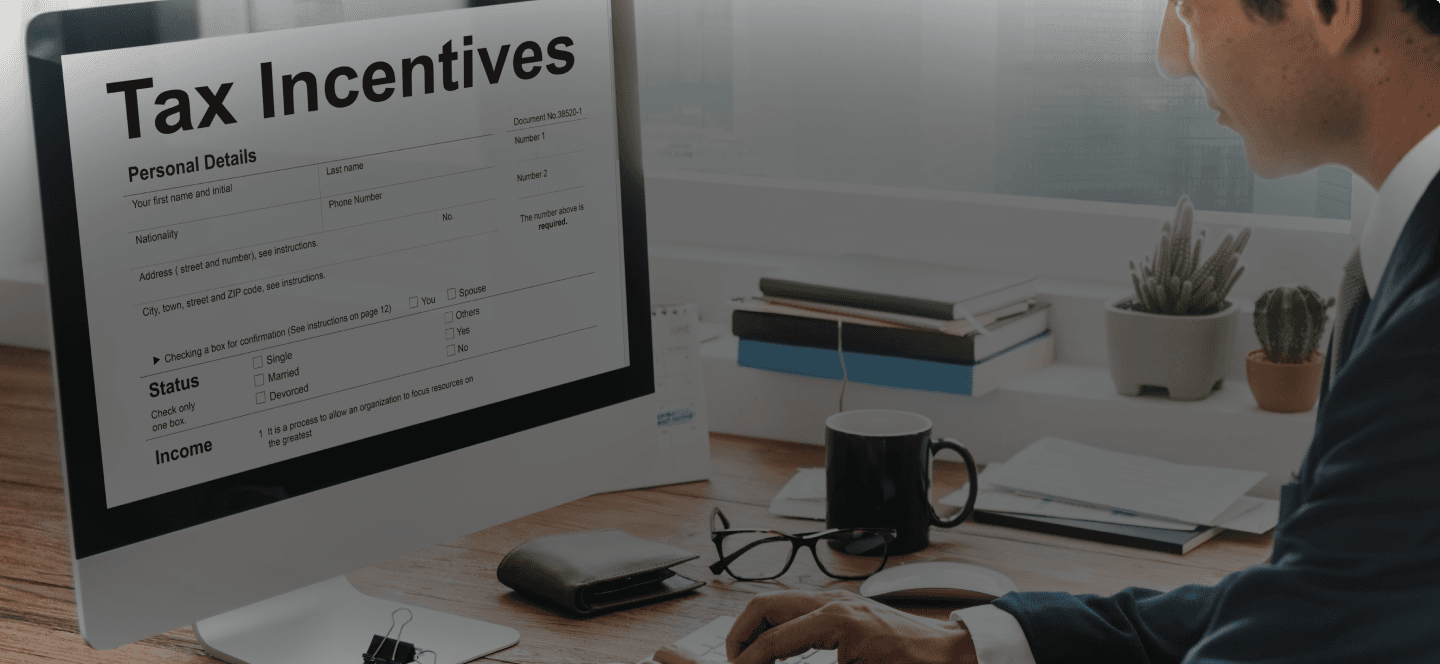 Tax professionals reviewing documents