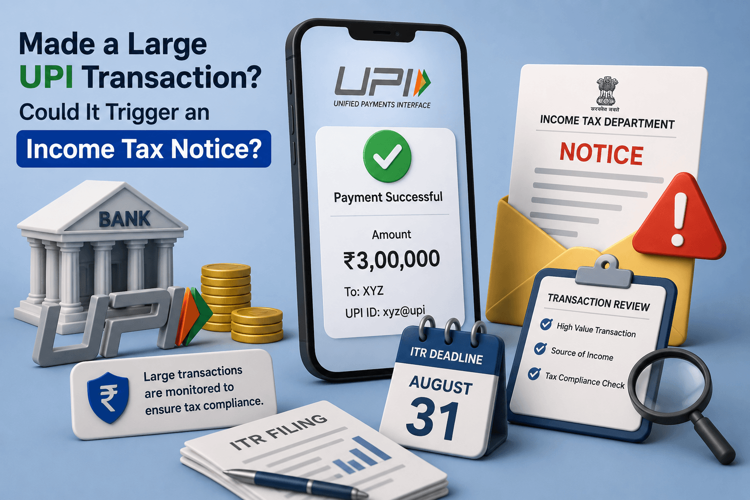 Made a Large UPI Transaction? Could It Trigger an Income Tax Notice?